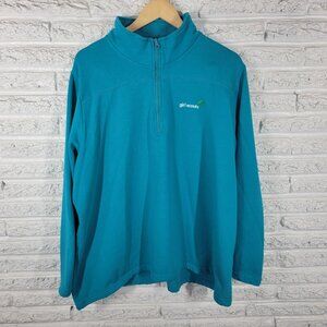 Girl Scouts Leader Womens Sweatshirt 4X Plus Quarter Zip Blue Green BLU91E